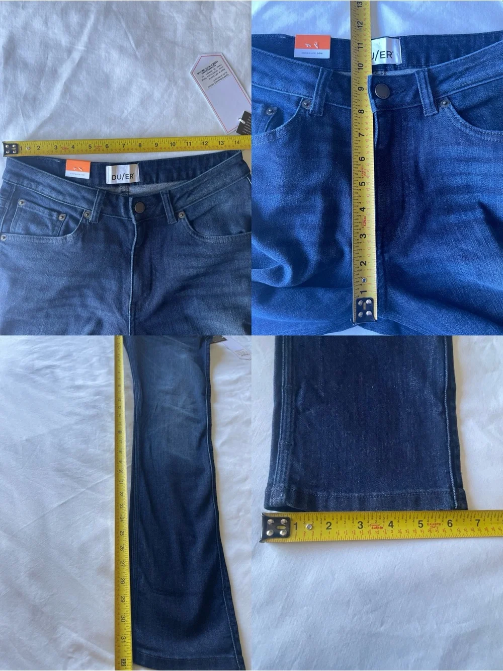 NWT DU/ER Women’s Performance Denim Slim Straight Nostalgia Tone Size W28 L32 - Picture 15 of 15
